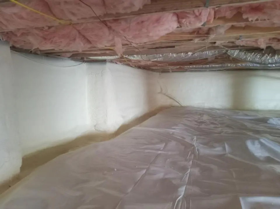 Crawl space encapsulation with closed-cell spray foam for Roof Maintenance in Conneaut