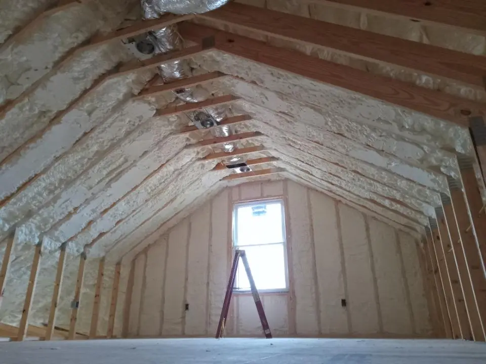 Spray foam roofing application for Crawl Space Insulation project in Conneaut